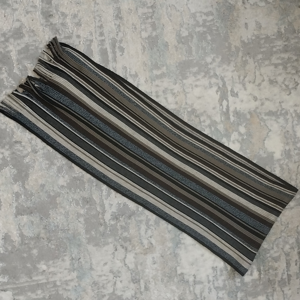 Neutral Striped Scarf - Picture 2 of 3